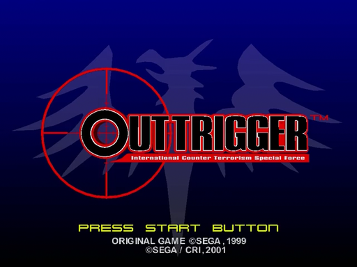 Outtrigger title screen for Sega Dreamcast